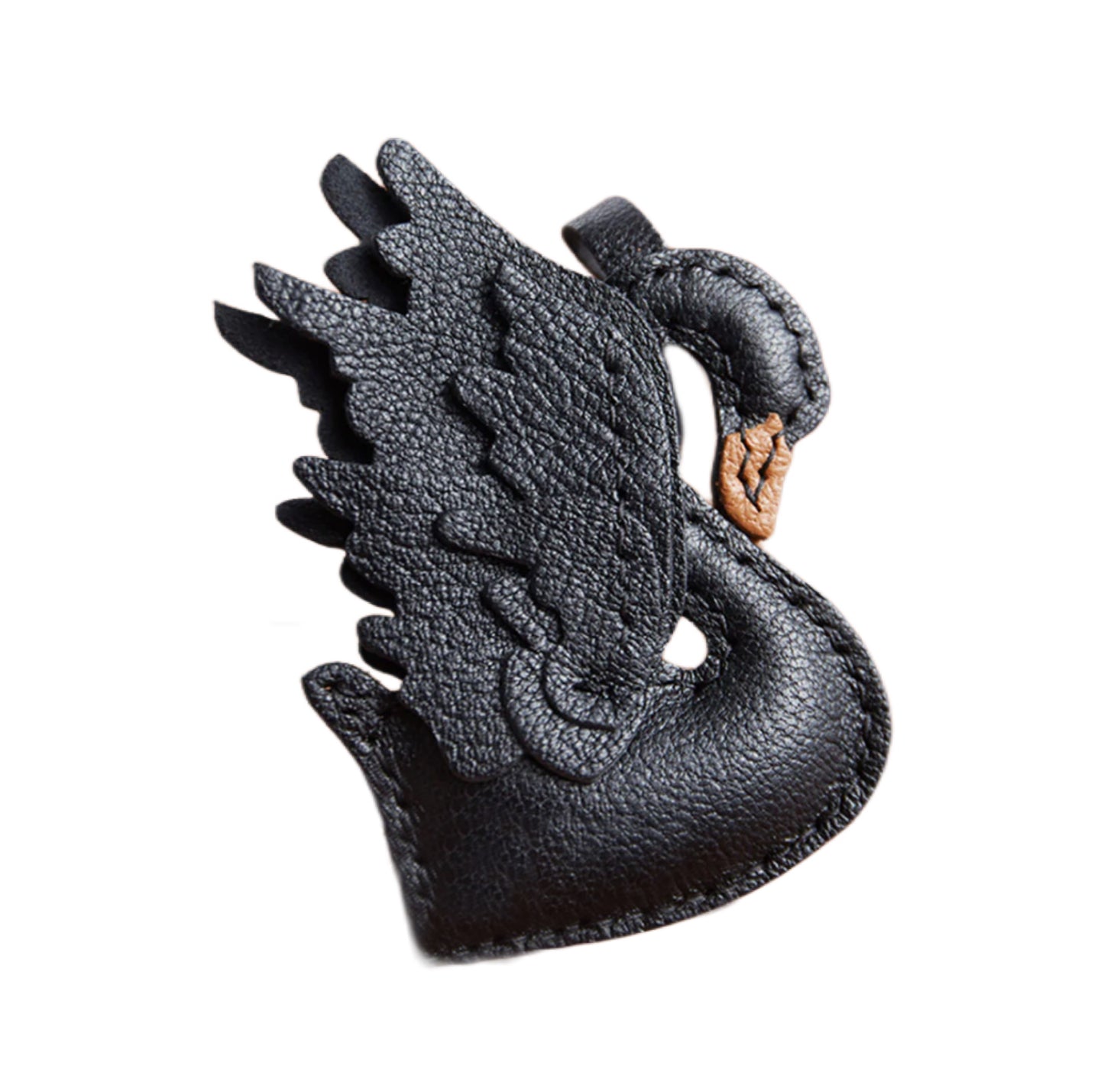 Leather Swan Bag Charm