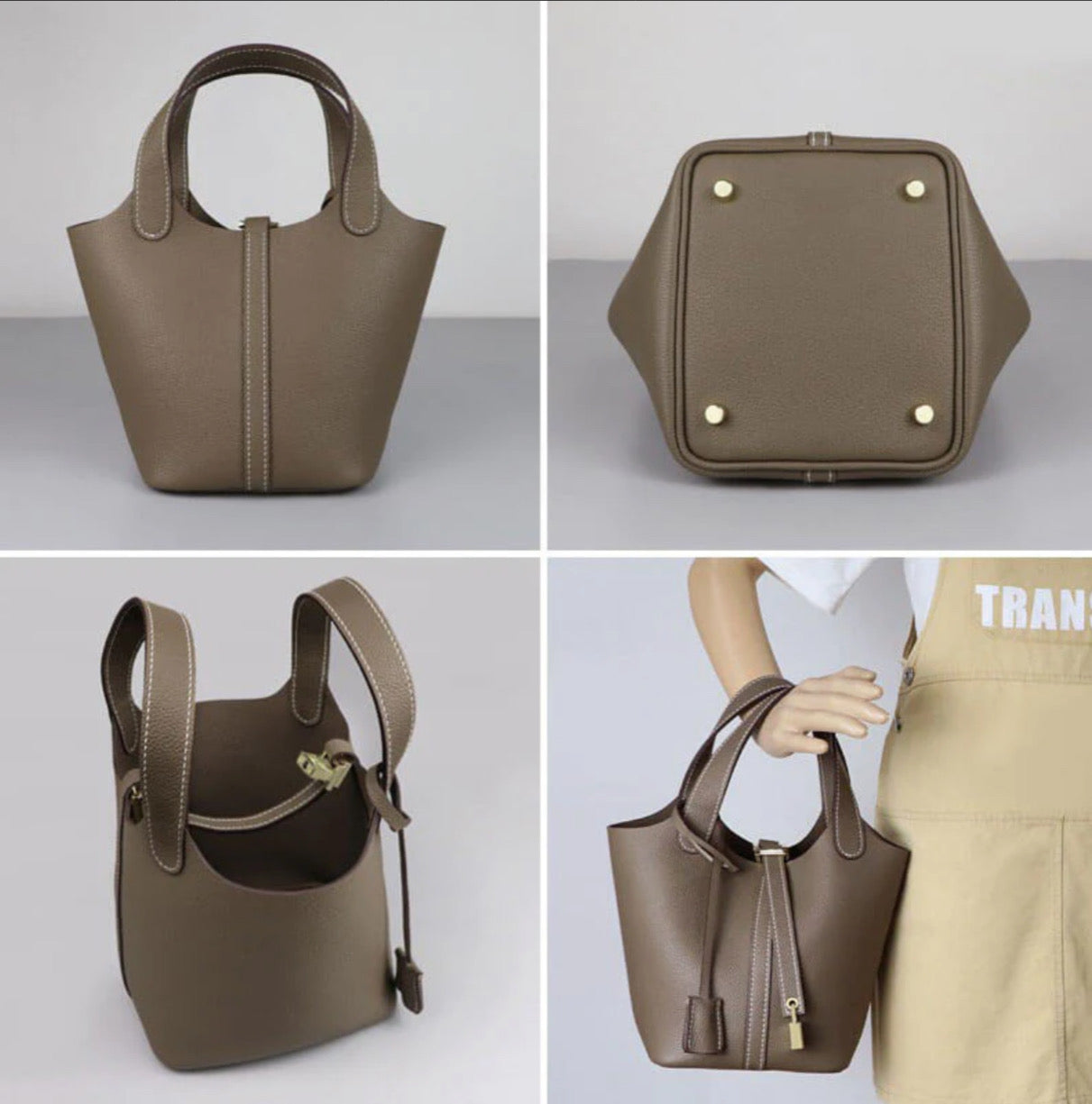 Inspired By Togo Leather Tote Bag