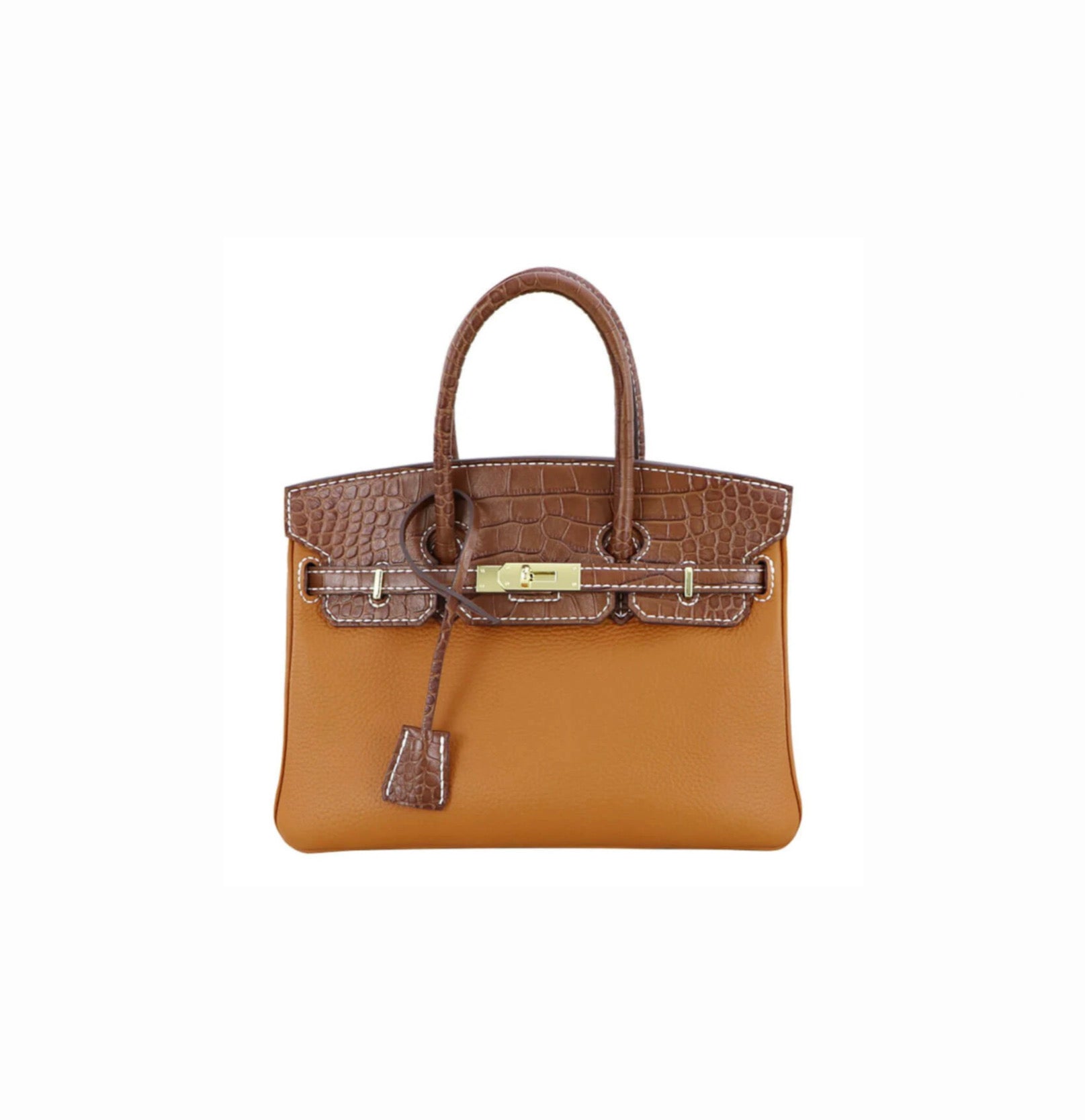 Inspired By Birkin Tote Leather Bag