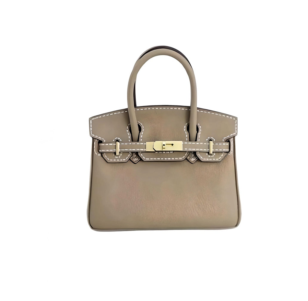 Inspired By Birkin Tote Leather Bag