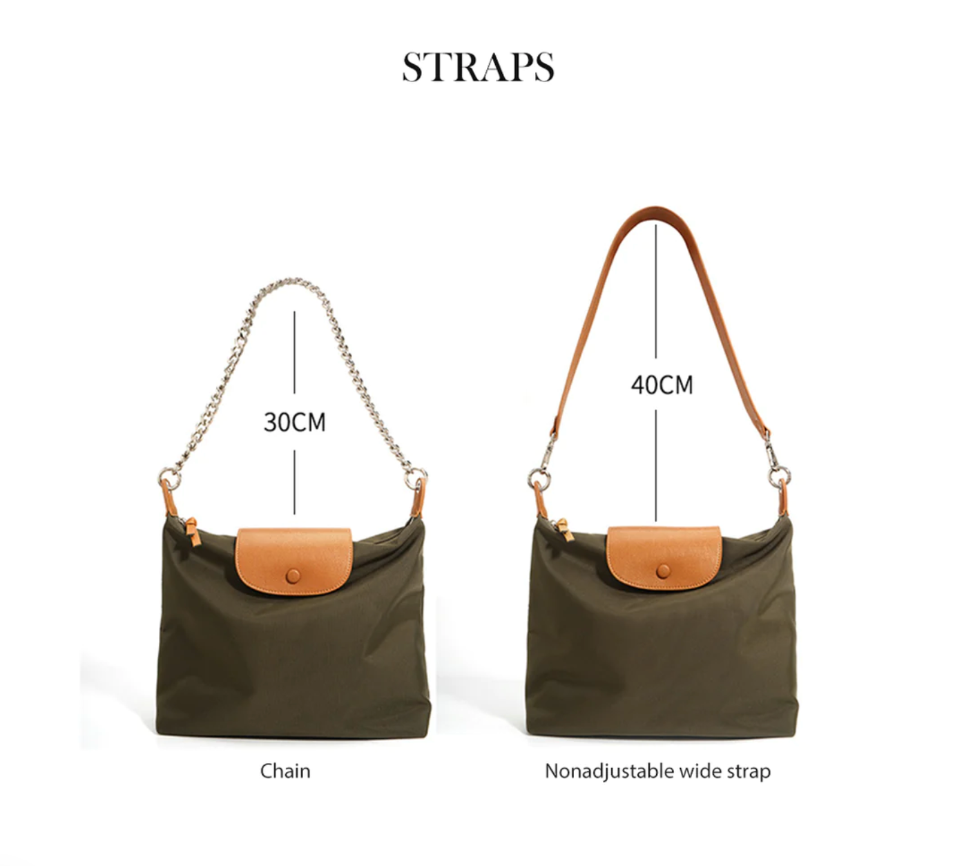 Nylon Leather Women Shoulder Handbag