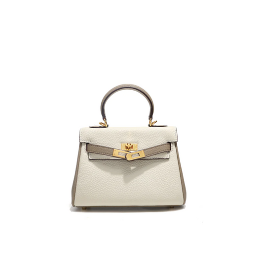 Inspired By Bicolor Mini Leather Kelly Bag