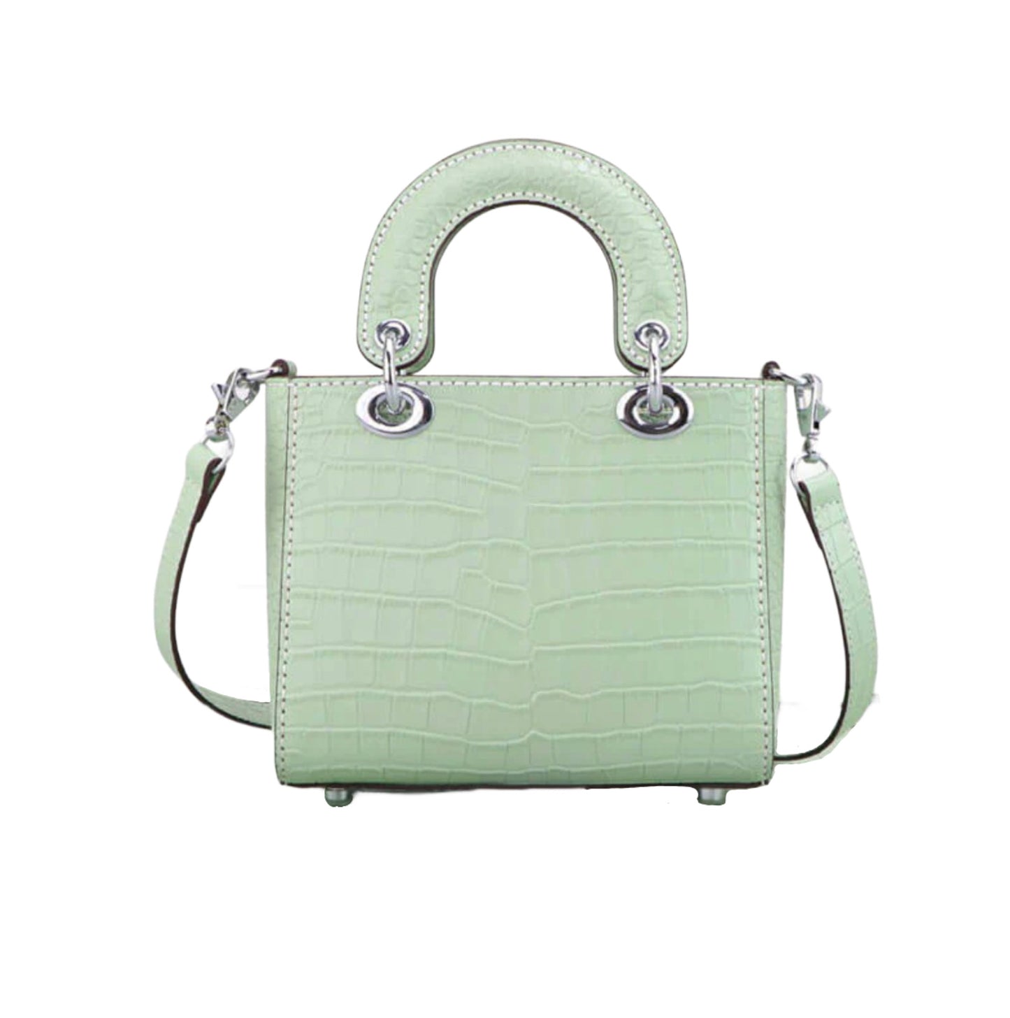 Inspired By Lady Mini Crocodile Leather Bag