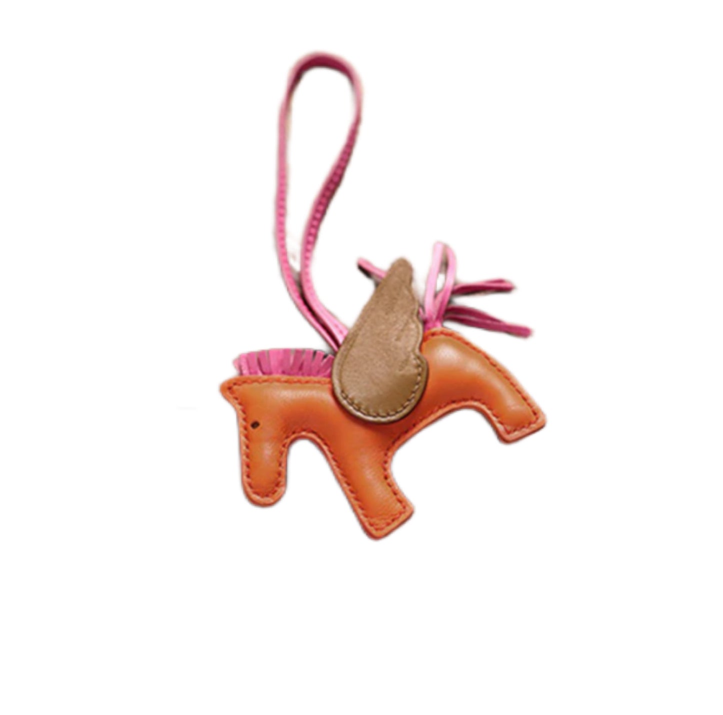 Leather Rodeo Horse Keychain