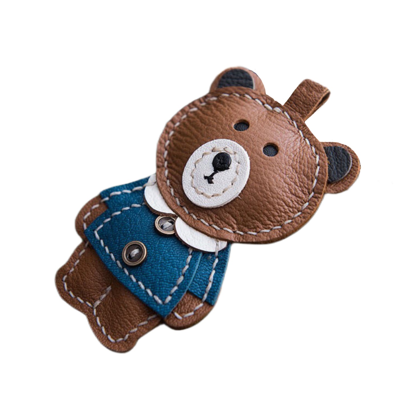 Lambskin Bear Keychain