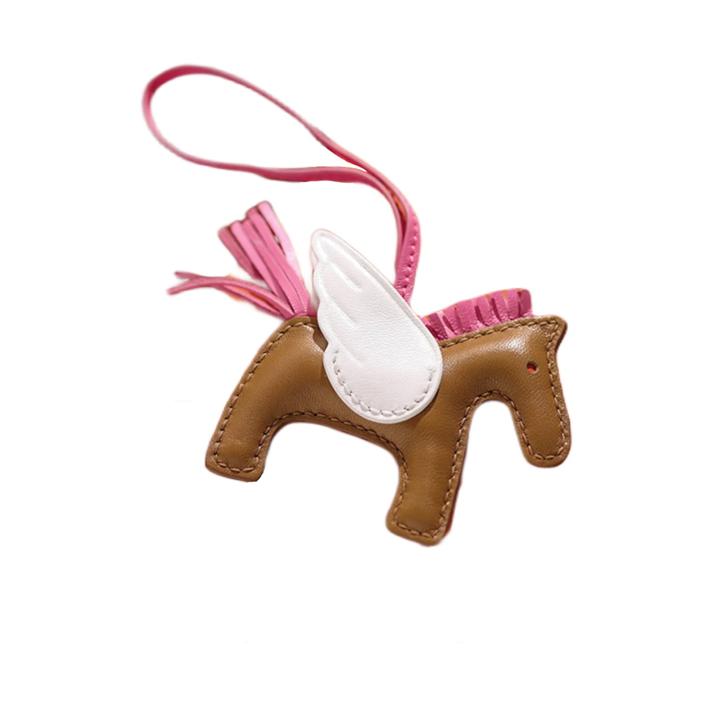 Leather Rodeo Horse Keychain